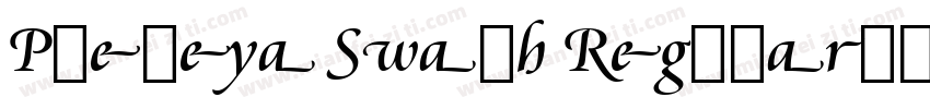 Plebeya Swash Regular字体转换